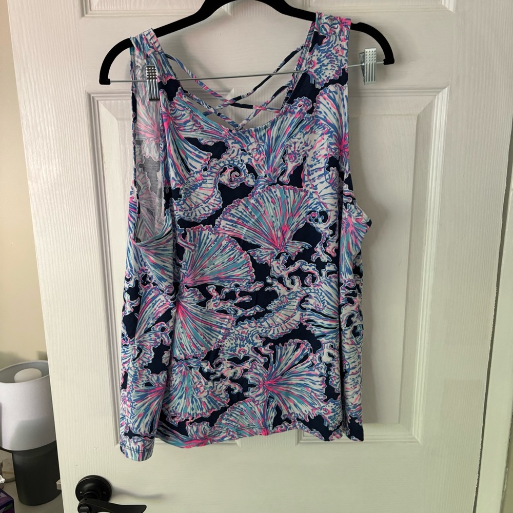 Lilly Pulitzer Tank Kristen Criss Cross Strappy Back